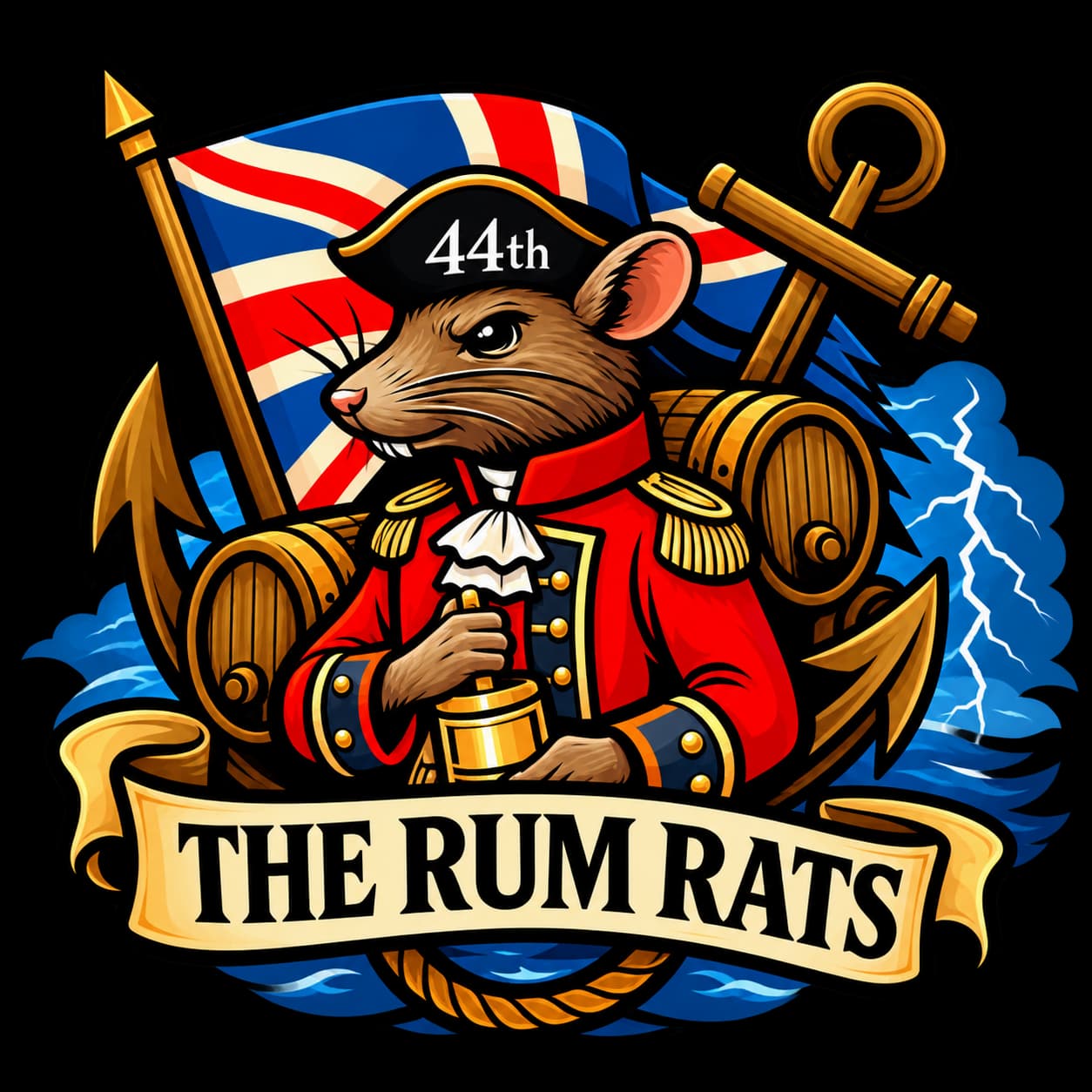 The 44th Royal Navy / 44th Rum Rats Logo
